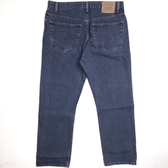 Vintage Levis 505 Jeans Mens 38x30 EUC Dark Blue Denim Retro - Picture 7 of 9